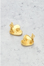 FWRD Renew Chanel Heart Earrings in Gold, view 3, click to view large image.