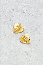 FWRD Renew Chanel Heart Earrings in Gold, view 4, click to view large image.