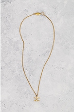 FWRD Renew Chanel Coco Mark Necklace in Gold, view 2, click to view large image.