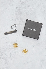 FWRD Renew Chanel 1996 CC Turnlock Clip-on Earrings in Gold, view 6, click to view large image.