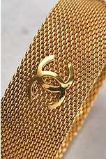 FWRD Renew Chanel Coco Mark Bangle Bracelet in Gold, view 4, click to view large image.