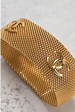 FWRD Renew Chanel Coco Mark Bangle Bracelet in Gold, view 5, click to view large image.