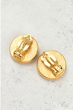 FWRD Renew Chanel Pearl Clip-On Earrings in Gold, view 4, click to view large image.
