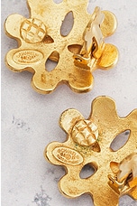 FWRD Renew Chanel 1994 Coco Mark Clip-On Earrings in Gold, view 6, click to view large image.