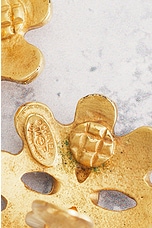 FWRD Renew Chanel 1994 Coco Mark Clip-On Earrings in Gold, view 7, click to view large image.