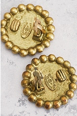 FWRD Renew Chanel 1995 Coco Mark Clip-On Earrings in Gold, view 6, click to view large image.