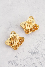 FWRD Renew Chanel Coco Mark Earrings in Gold, view 3, click to view large image.