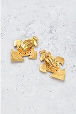 FWRD Renew Chanel 1994 Coco Mark Clip-On Earrings in Gold, view 3, click to view large image.