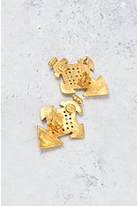 FWRD Renew Chanel 1994 Coco Mark Clip-On Earrings in Gold, view 4, click to view large image.