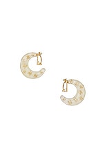 FWRD Renew Chanel CC Hoop Clip-On Earrings in Gold, view 1, click to view large image.