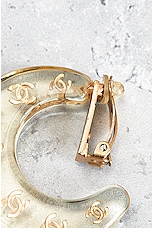 FWRD Renew Chanel CC Hoop Clip-On Earrings in Gold, view 5, click to view large image.