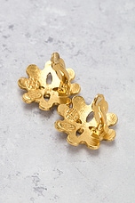 FWRD Renew Chanel 1994 Coco Mark Clip-On Earrings in Gold, view 3, click to view large image.