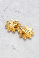 FWRD Renew Chanel 1994 Coco Mark Clip-On Earrings in Gold, view 4, click to view large image.