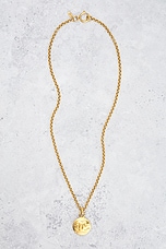 FWRD Renew Chanel 1990 Coco Mark Necklace in Gold, view 2, click to view large image.