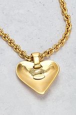 FWRD Renew Chanel 1993 CC Heart Necklace in Gold, view 4, click to view large image.