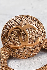 FWRD Renew Chanel CC Clip-On Earrings in Gold, view 6, click to view large image.
