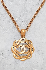 FWRD Renew Chanel 1997 Large CC Pendant Necklace in Gold, view 3, click to view large image.