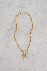 FWRD Renew Chanel Coco Pendant Necklace in Gold, view 2, click to view large image.