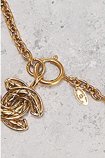FWRD Renew Chanel Coco Pendant Necklace in Gold, view 6, click to view large image.