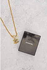 FWRD Renew Chanel Coco Pendant Necklace in Gold, view 7, click to view large image.
