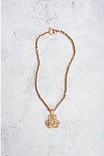 FWRD Renew Chanel 1994 Triple CC Pendant Necklace in Gold, view 2, click to view large image.
