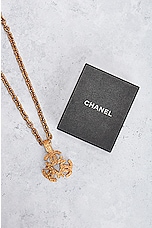 FWRD Renew Chanel 1994 Triple CC Pendant Necklace in Gold, view 7, click to view large image.