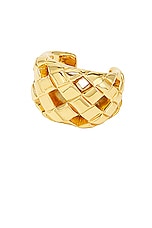 FWRD Renew Chanel Matelasse Bangle Bracelet in Gold, view 1, click to view large image.