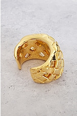 FWRD Renew Chanel Matelasse Bangle Bracelet in Gold, view 2, click to view large image.
