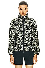 FWRD Renew Louis Vuitton Leopard Nylon Jacket in Green, view 2, click to view large image.