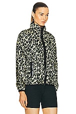 FWRD Renew Louis Vuitton Leopard Nylon Jacket in Green, view 3, click to view large image.