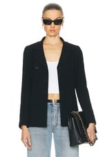 FWRD Renew Chanel Double Breasted Jacket in Black, view 1, click to view large image.