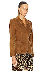 FWRD Renew Dolce &amp; Gabbana Corduroy Jacket in Brown, view 2, click to view large image.