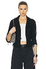 FWRD Renew Chanel Tweed Jacket in Black, view 1, click to view large image.