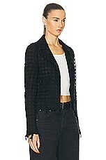 FWRD Renew Chanel Tweed Jacket in Black, view 2, click to view large image.
