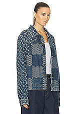 FWRD Renew Louis Vuitton Denim Jacket in Blue, view 2, click to view large image.