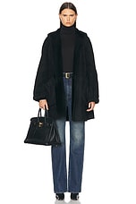 FWRD Renew Fendi Shearling Jacket in Black, view 1, click to view large image.