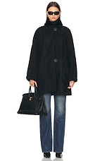 FWRD Renew Fendi Shearling Jacket in Black, view 2, click to view large image.