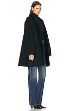 FWRD Renew Fendi Shearling Jacket in Black, view 3, click to view large image.