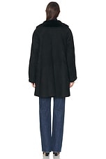 FWRD Renew Fendi Shearling Jacket in Black, view 4, click to view large image.
