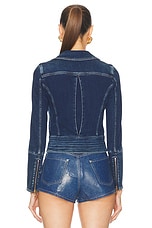 FWRD Renew Louis Vuitton Denim Jacket in Blue, view 3, click to view large image.
