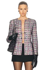 FWRD Renew Chanel 1998 Tulle Layered Tweed Jacket in Multi, view 1, click to view large image.