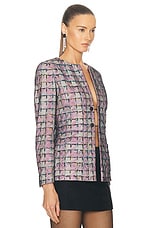 FWRD Renew Chanel 1998 Tulle Layered Tweed Jacket in Multi, view 2, click to view large image.