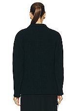 FWRD Renew Chanel Coco Gold Button Tweed Jacket in Black, view 3, click to view large image.