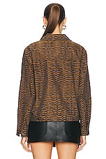 FWRD Renew Fendi Animal Jacket in Brown, view 3, click to view large image.