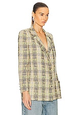 FWRD Renew Chanel Tweed Jacket in Green, view 2, click to view large image.