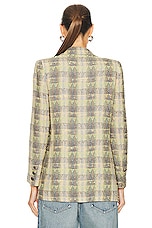 FWRD Renew Chanel Tweed Jacket in Green, view 3, click to view large image.