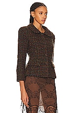FWRD Renew Chanel Tweed Jacket in Brown, view 2, click to view large image.
