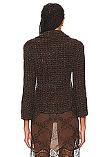 FWRD Renew Chanel Tweed Jacket in Brown, view 3, click to view large image.