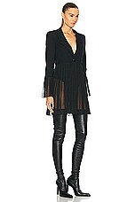FWRD Renew Chanel Long Blazer in Black, view 2, click to view large image.