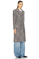 FWRD Renew Chanel Tweed Long Coat in Grey, view 3, click to view large image.